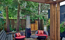 Featured Amenities and Policies for our Vancouver Bed and Breakfast - includes a beautiful outdoor area.